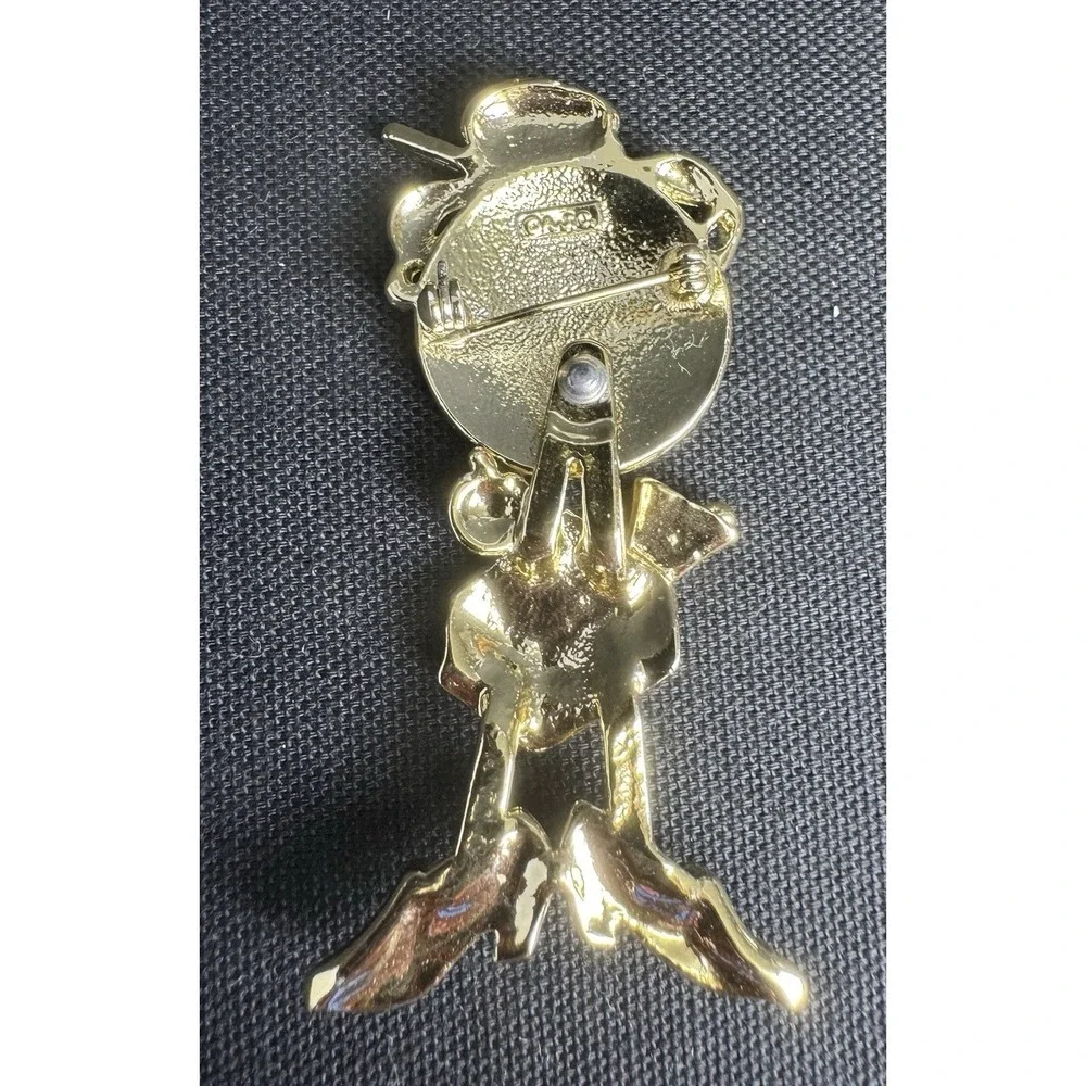 American Jewlery Company AJC Gold Tone Bobble Head Teacher Brooch